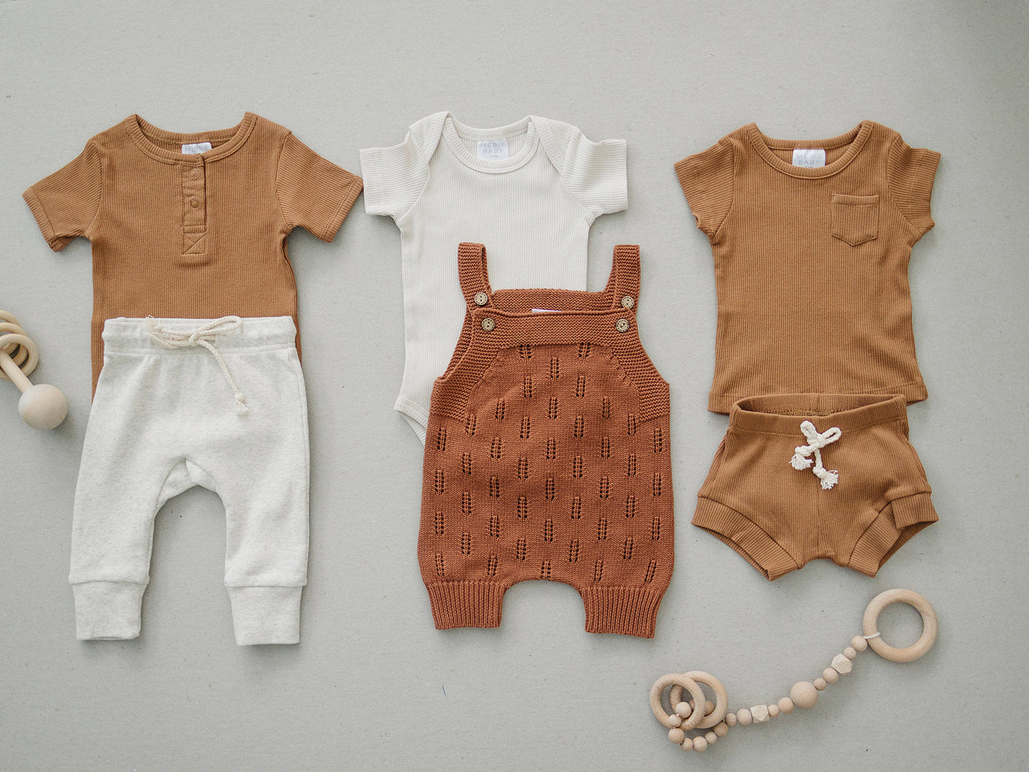 Mustard Organic Cotton Ribbed Short Set