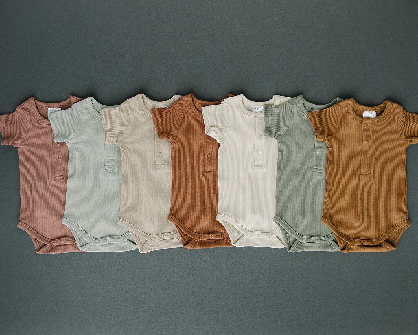 Mustard Organic Cotton Ribbed Snap Bodysuit