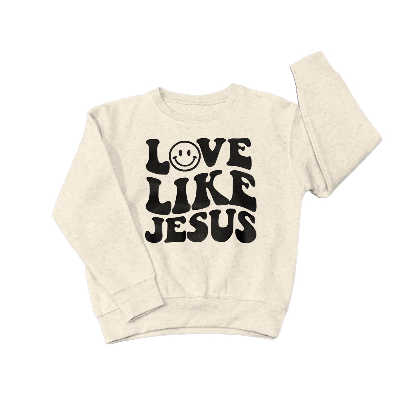 Love like Jesus smiley sweatshirt