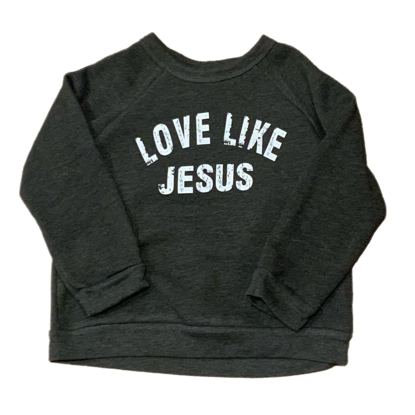 Love like Jesus dark grey sweatshirt