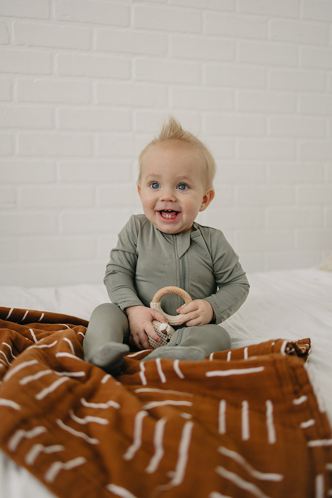 Light Green Bamboo Zipper