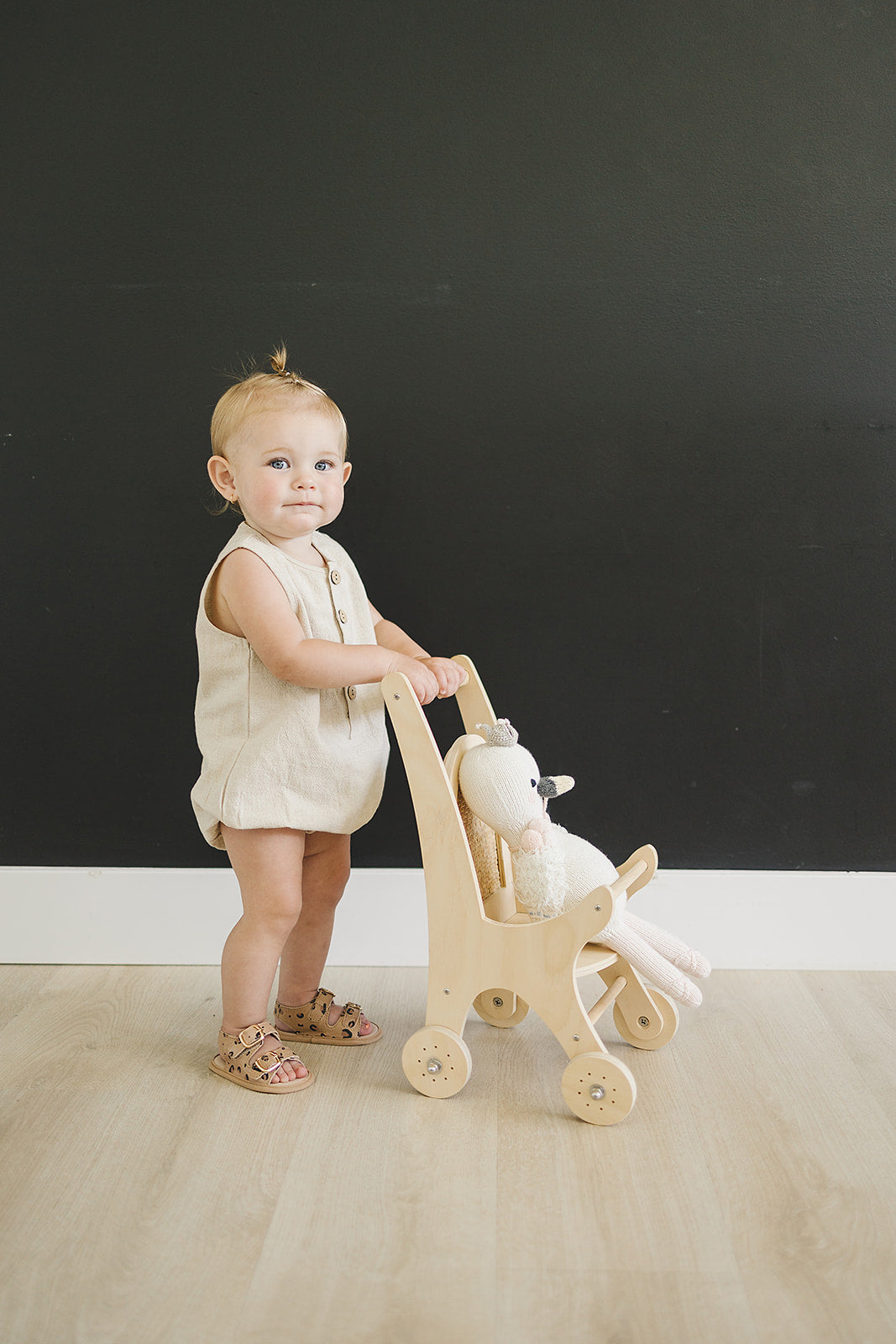 Oatmeal Linen Bubble Romper