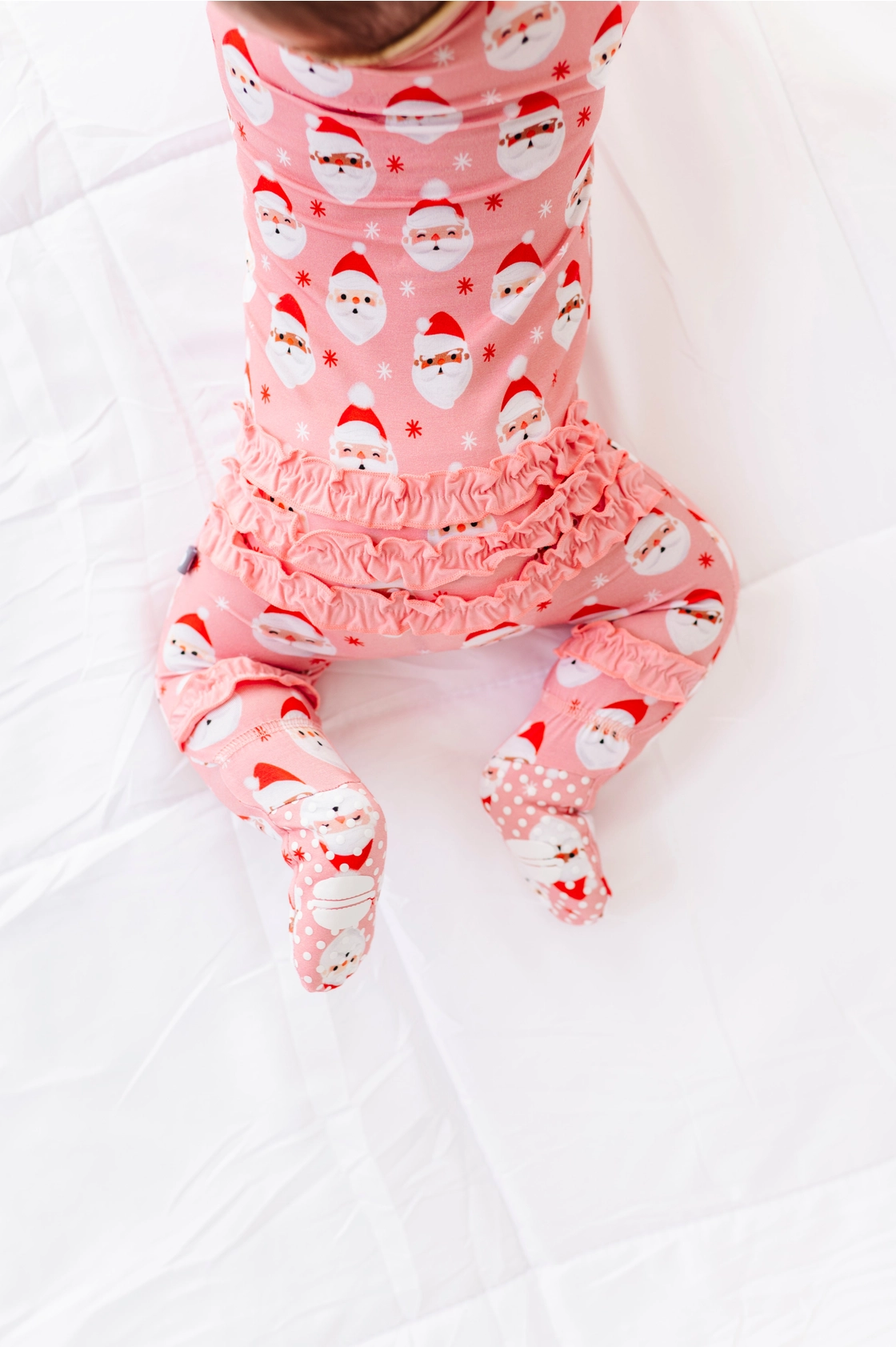 Vintage Santa Ruffled Footsie