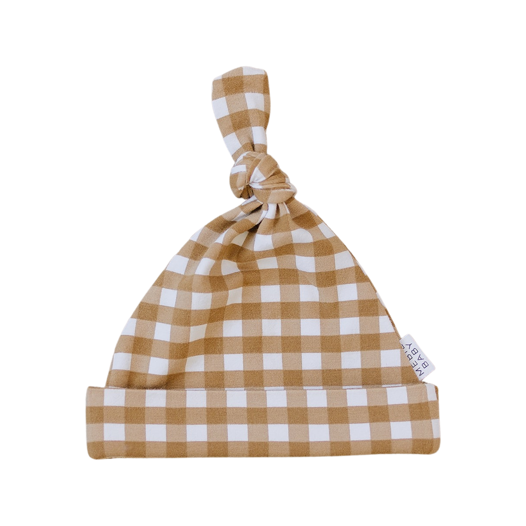 Mustard Gingham Cotton Layette Set