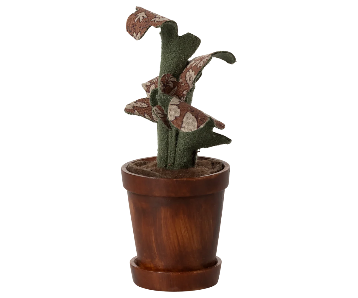 Flower pot with plant, Miniature