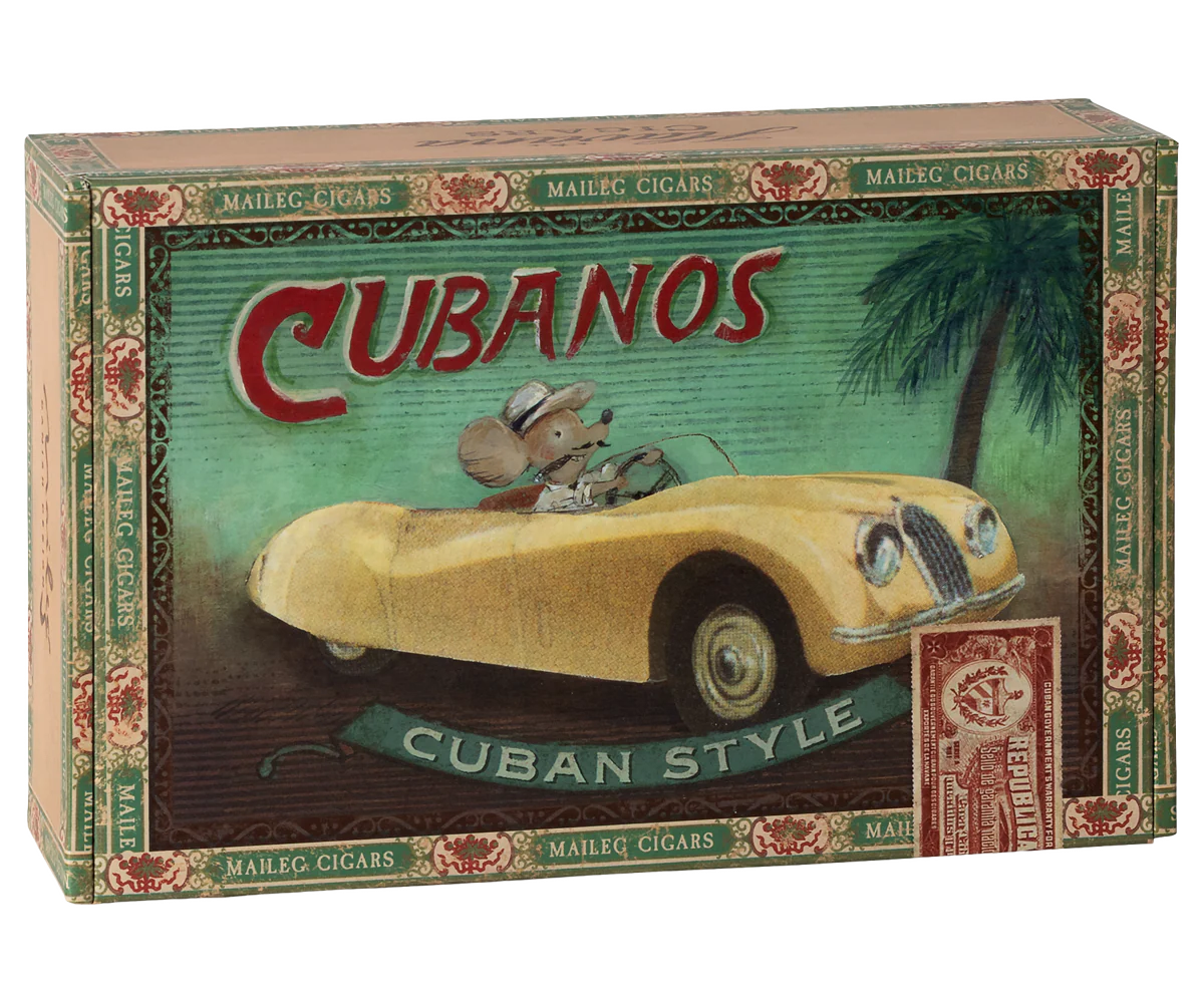 Grandma and grandpa mice in cigarbox