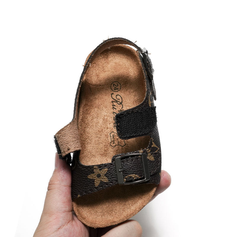 Brown Adjustable Sandals