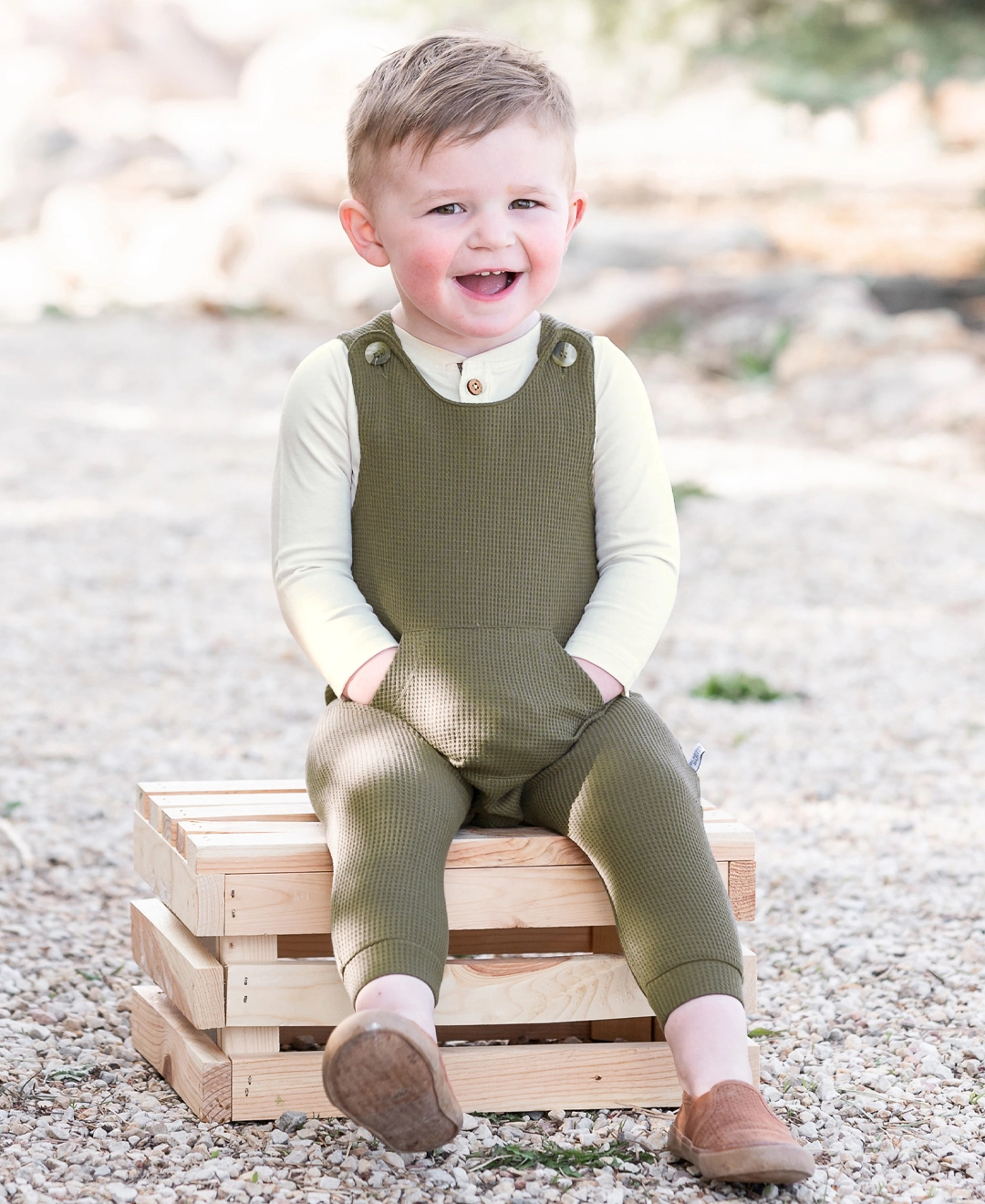 Juniper Waffle Knit Longall Romper