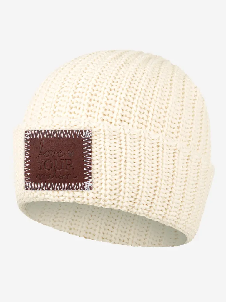 White Speckled Cuffed Beanie