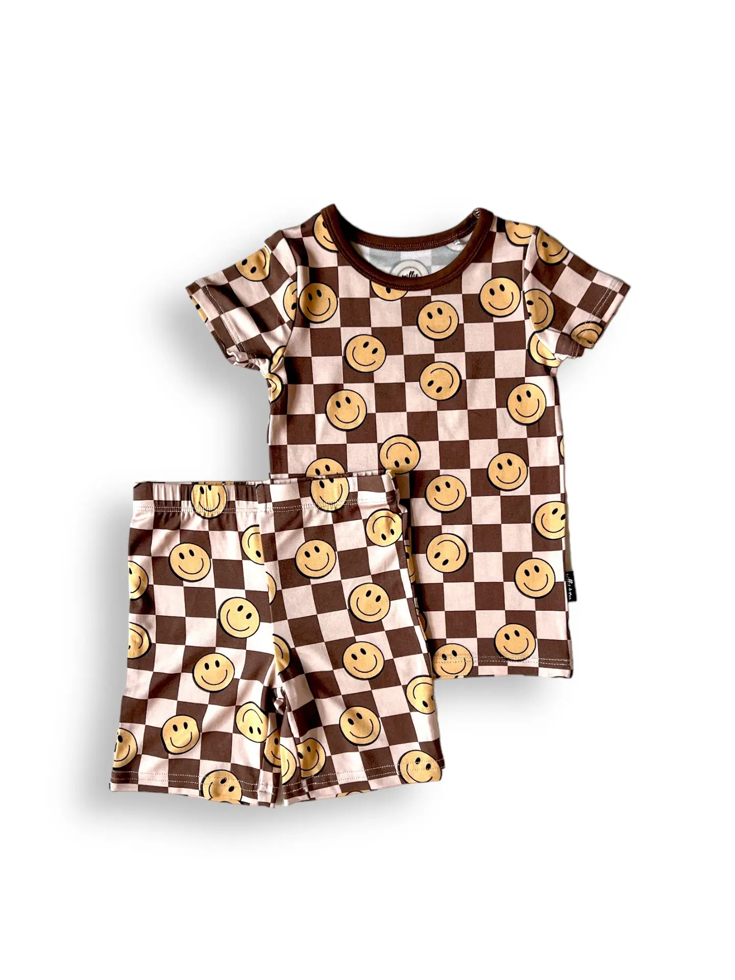 Two Piece Shortie Set- Neutral Smiles