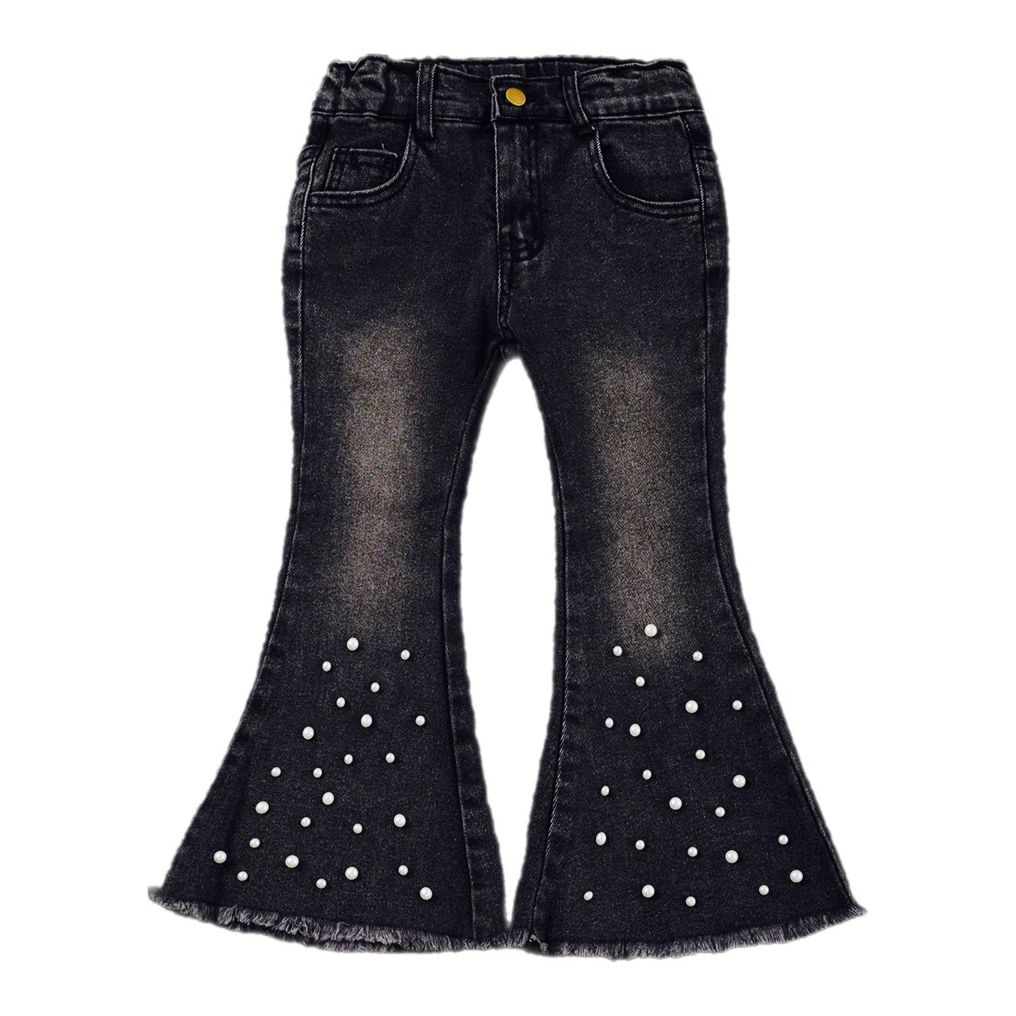 Pearl Detail Bootcut Jeans