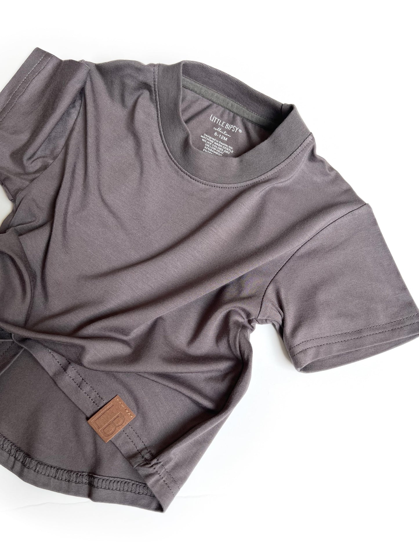 Oversized Bamboo Tee- Stone