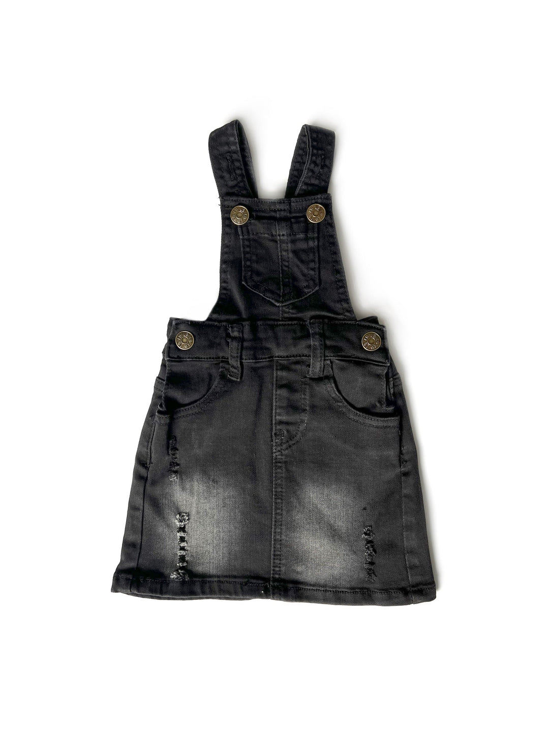 Denim Skirt Overalls- Black Wash Picky Piglet Denim Skirt Overalls- Black Wash Picky Piglet
