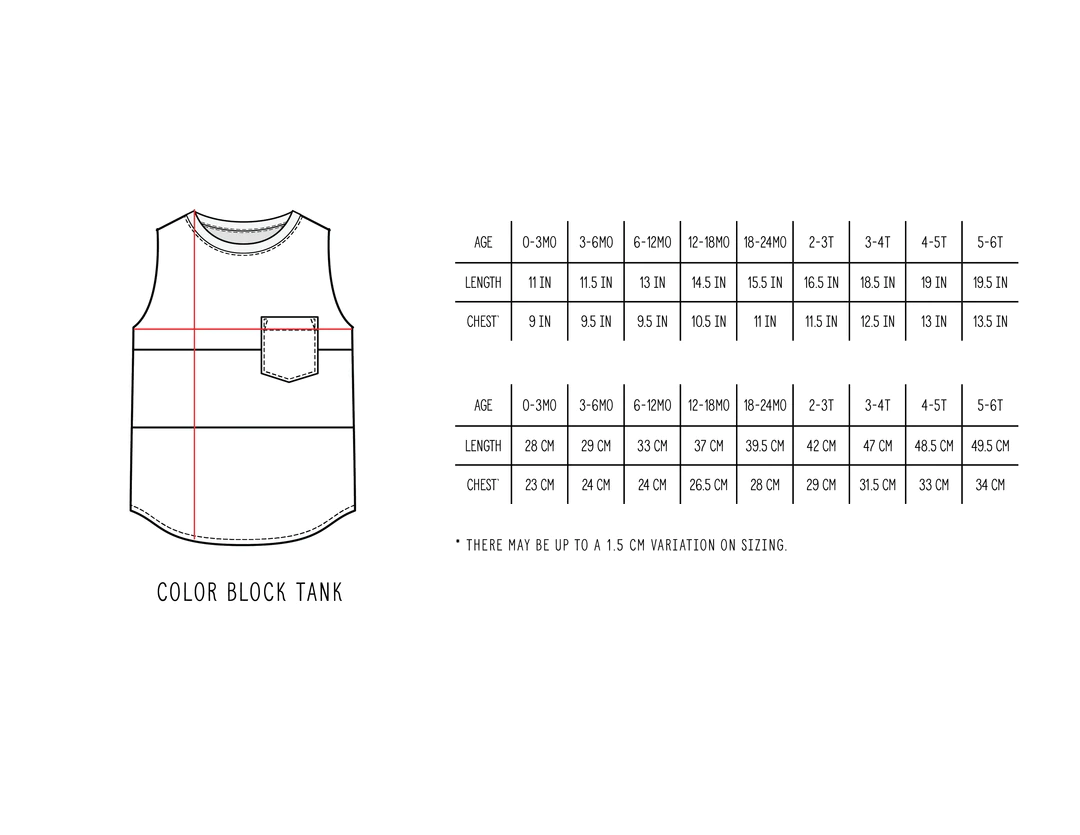 Block Pocket Tank - Black