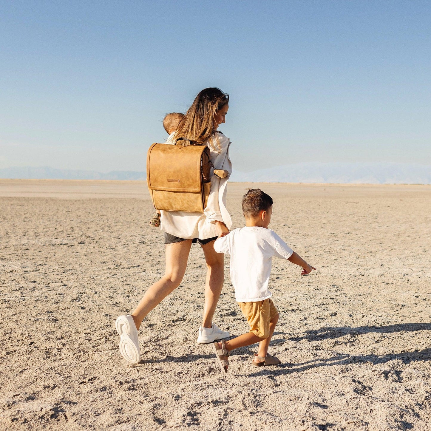 BOXY BACKPACK IN BRIOCHE