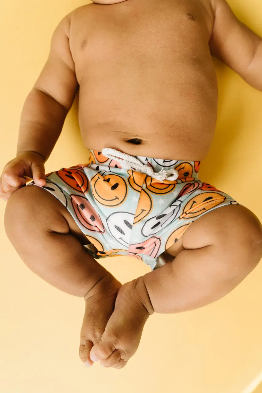 Colorful Smiley Swim Trunks