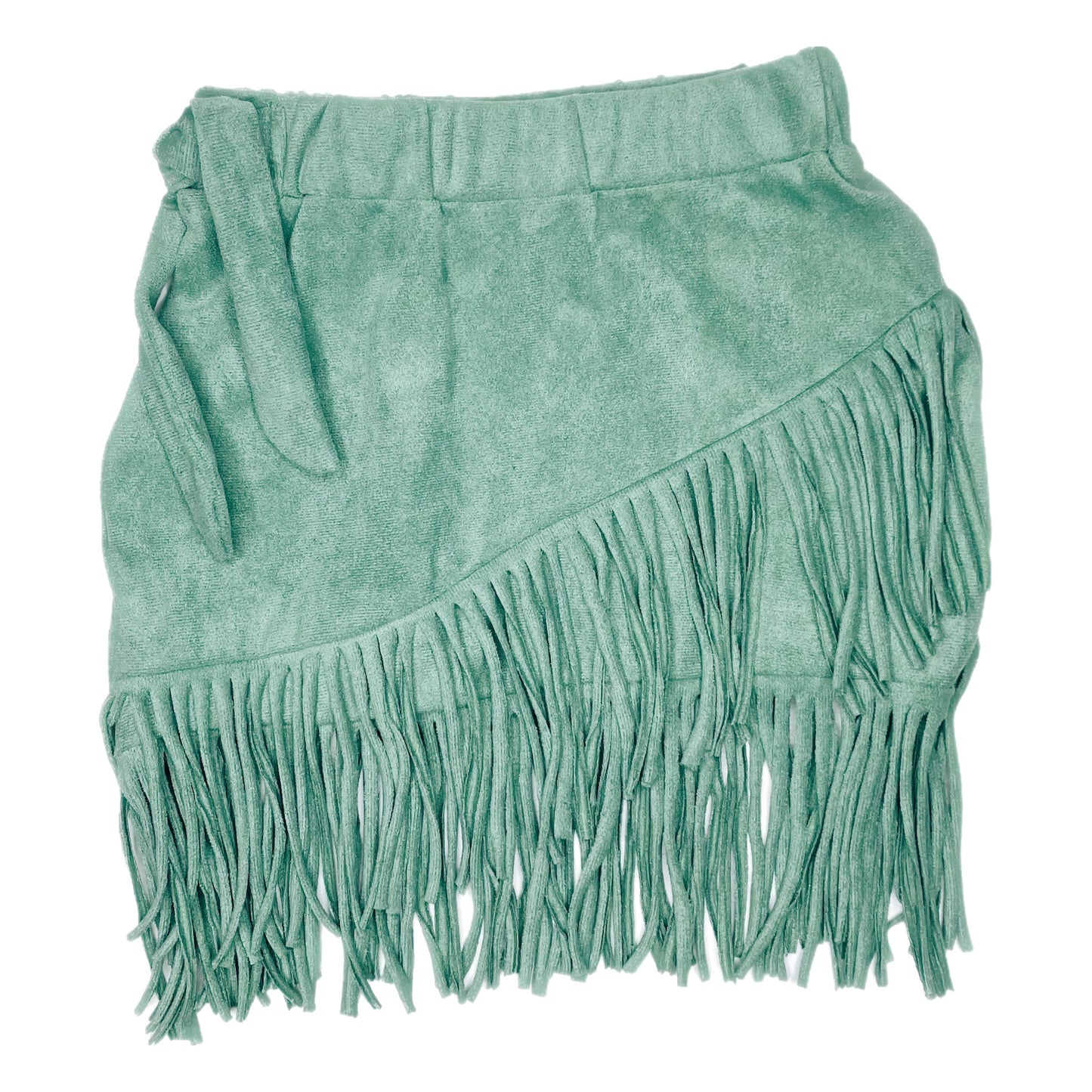 Mint Fringe Skirt