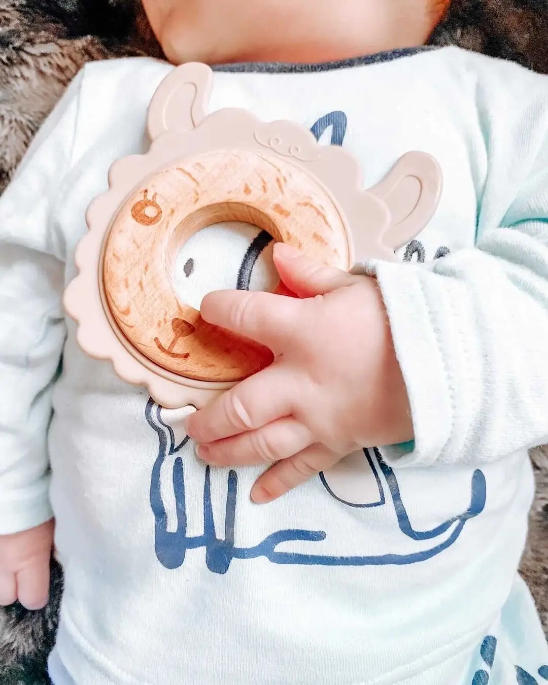 Llama Teether - Wood and Silicone