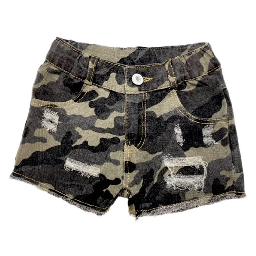 Camo Distressed Short