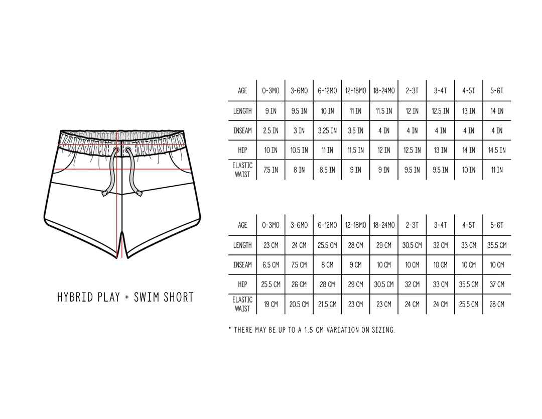 Hybrid Play + Swim Shorts - Waves