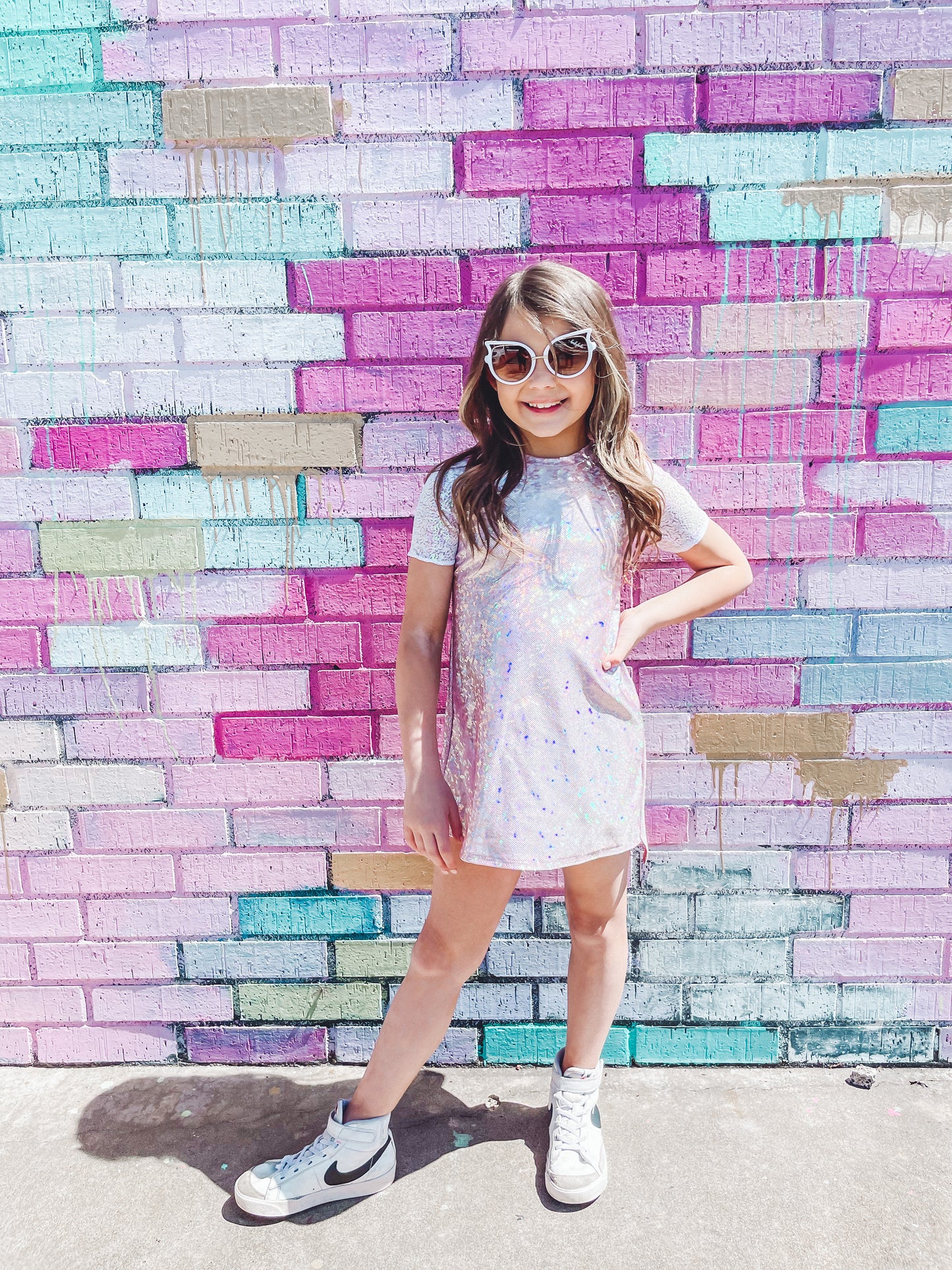 Blush Shimmer & Shake Party Dress