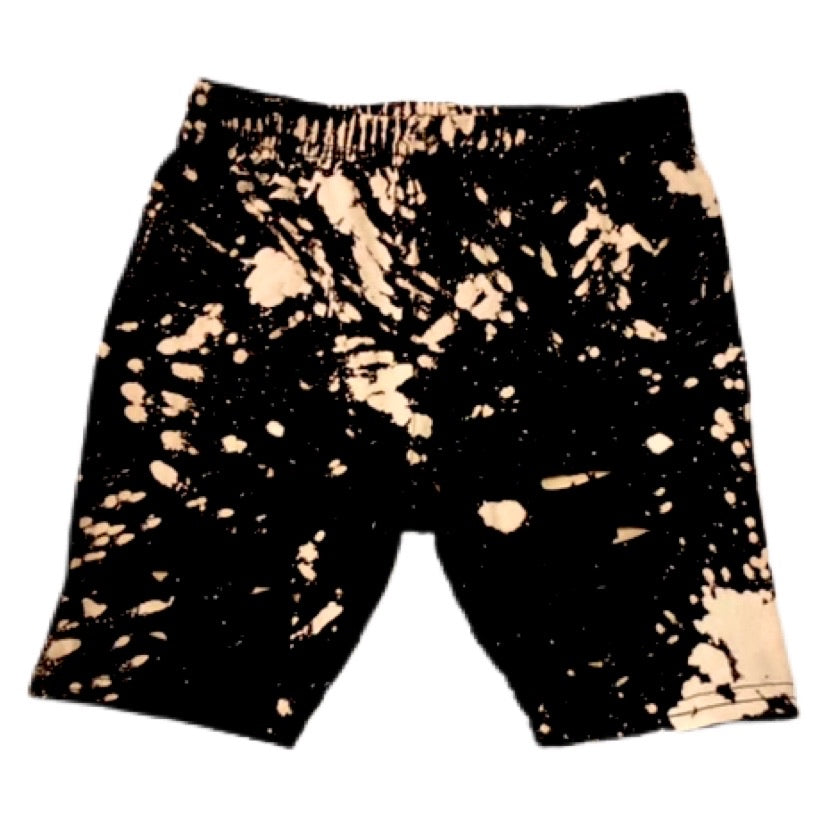 Distressed Bleached Biker Short