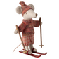 Winter mouse with ski set, Big sister - Rose