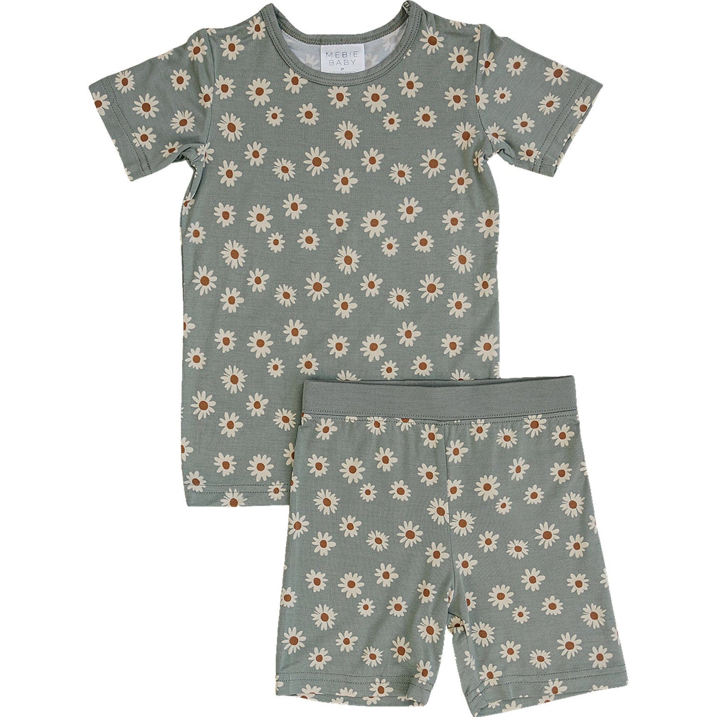 Light Green Daisy Bamboo Cozy Short Set