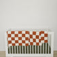 Rust Checkered Plush Blanket