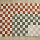 Rust Checkered Plush Blanket