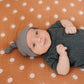Grey Organic Ribbed Newborn Knot Hat
