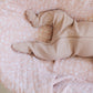 Pale Pink Organic Cotton Ribbed Zipper