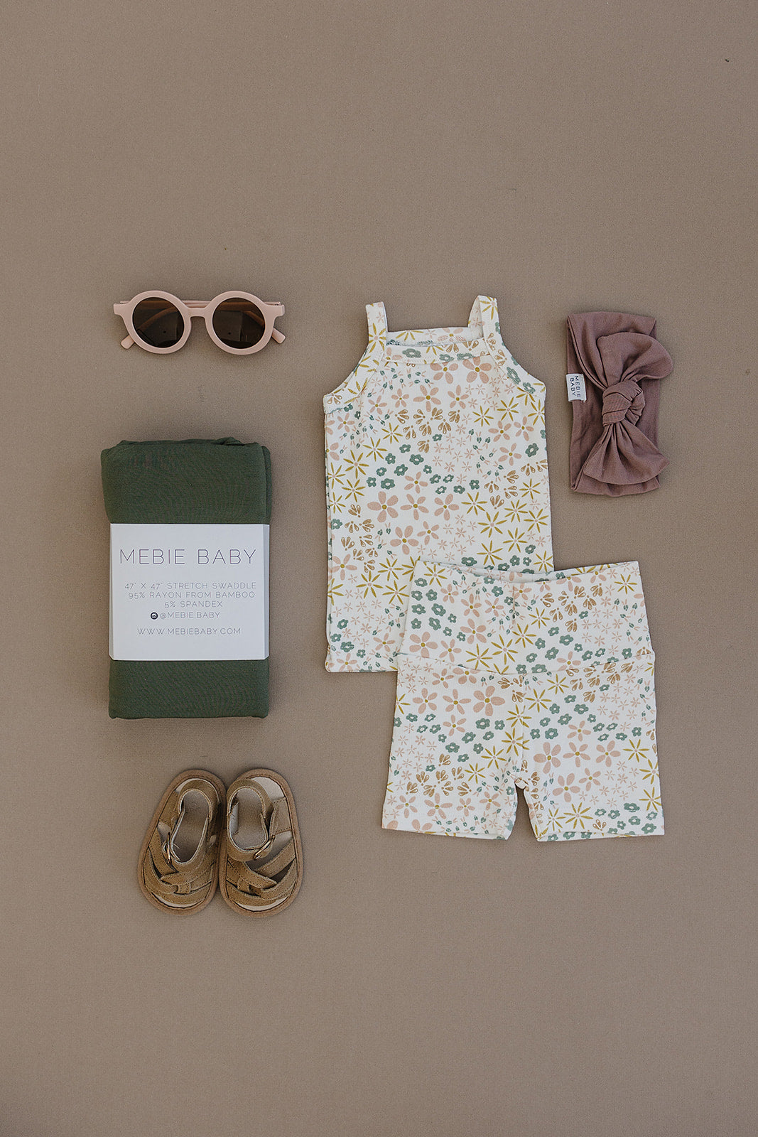 Spring Floral Tank + Biker Short Set