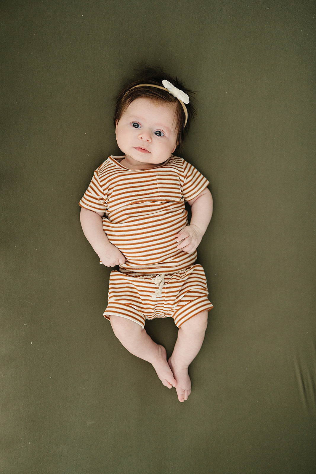 Rust Stripe Short Set…