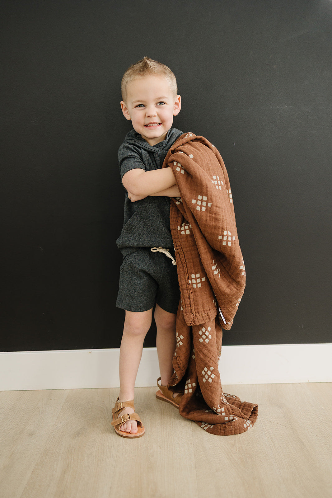 Charcoal Short Sleeve Hoodie