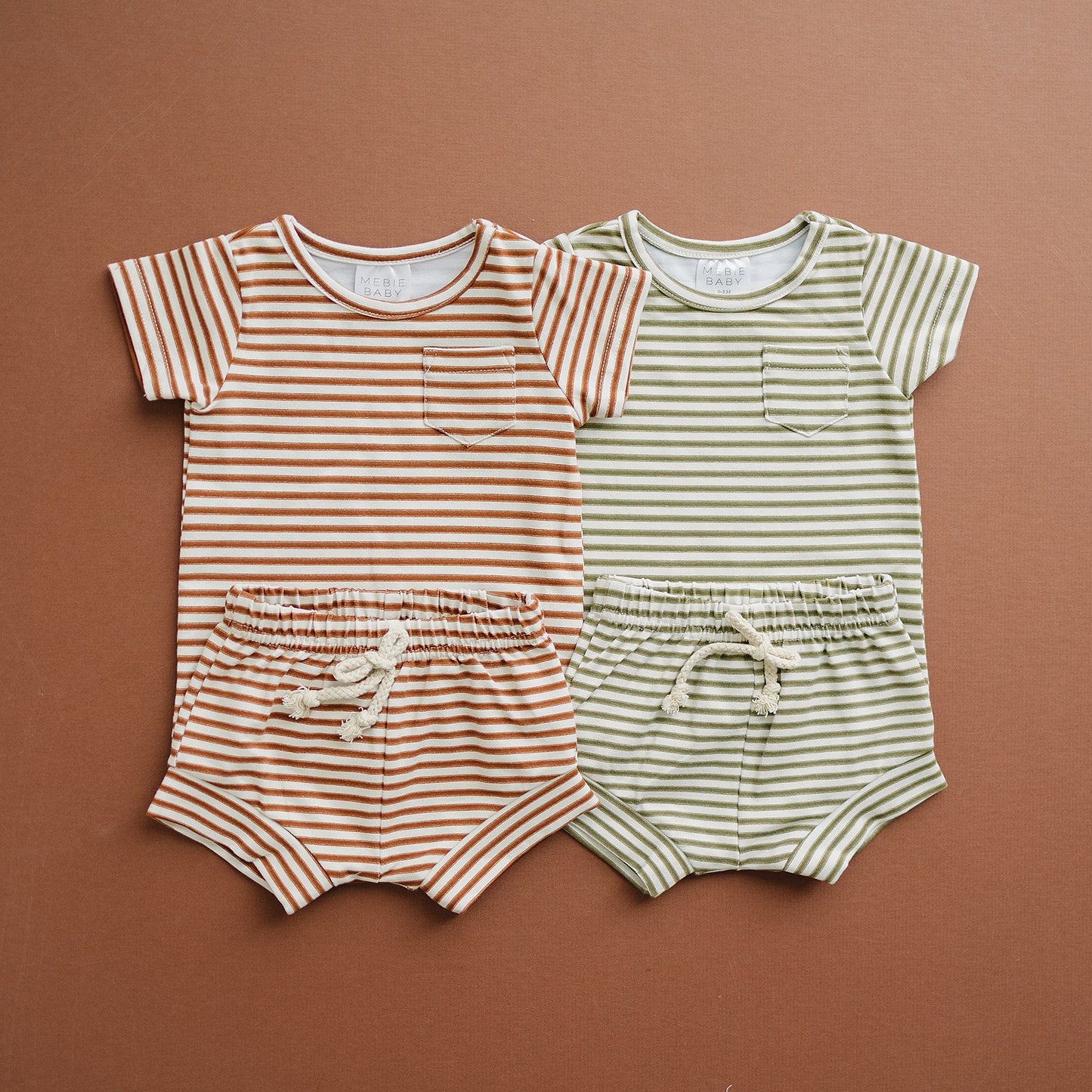 Rust Stripe Short Set…