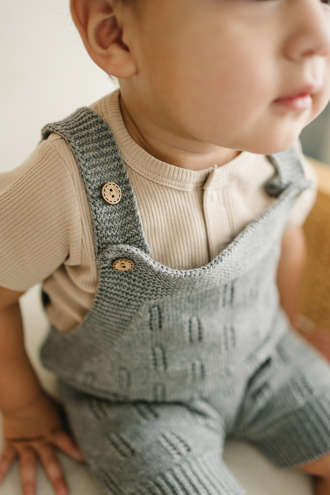 Grey Embellished Short Knit Romper