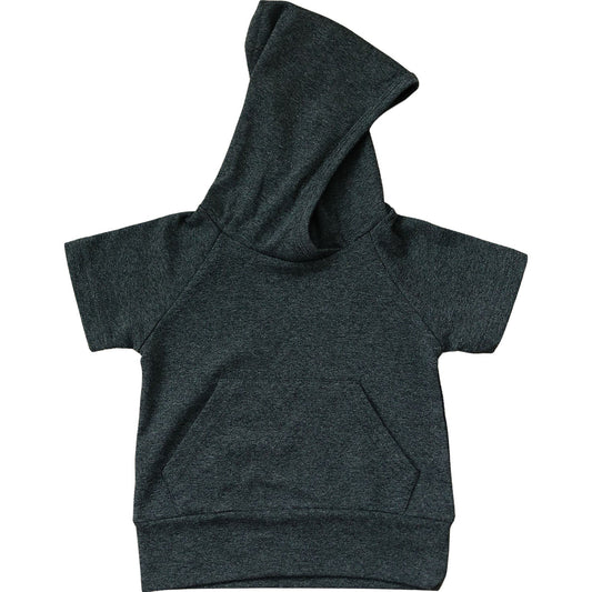 Charcoal Short Sleeve Hoodie