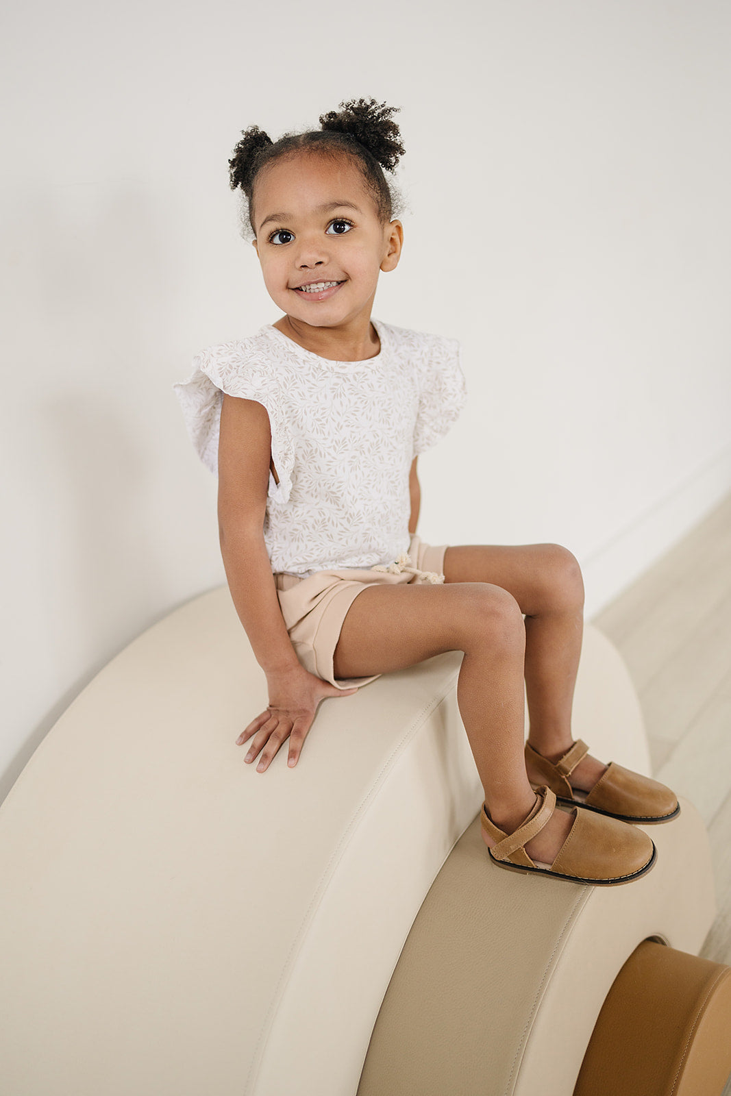 Cream Vines Ruffle Tee