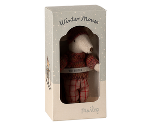 Winter mouse with ski set, Big sister - Rose