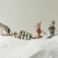 Winter mouse with ski set, Dad - Blue