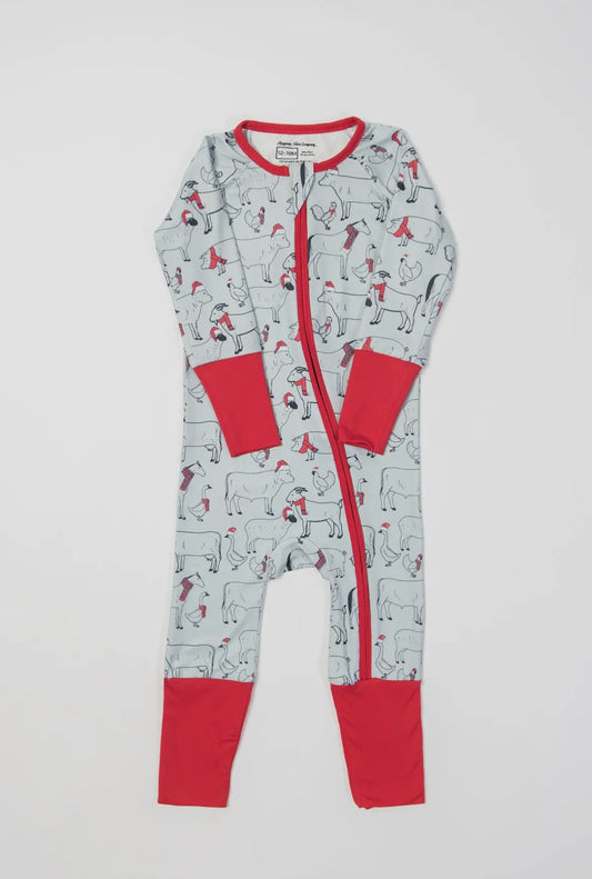 Christmas Filthy Animal Bamboo Baby Zippy