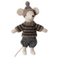 Winter mouse with ski set, Big brother - Grey