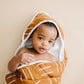 Mustard Mudcloth Muslin Hooded Towel