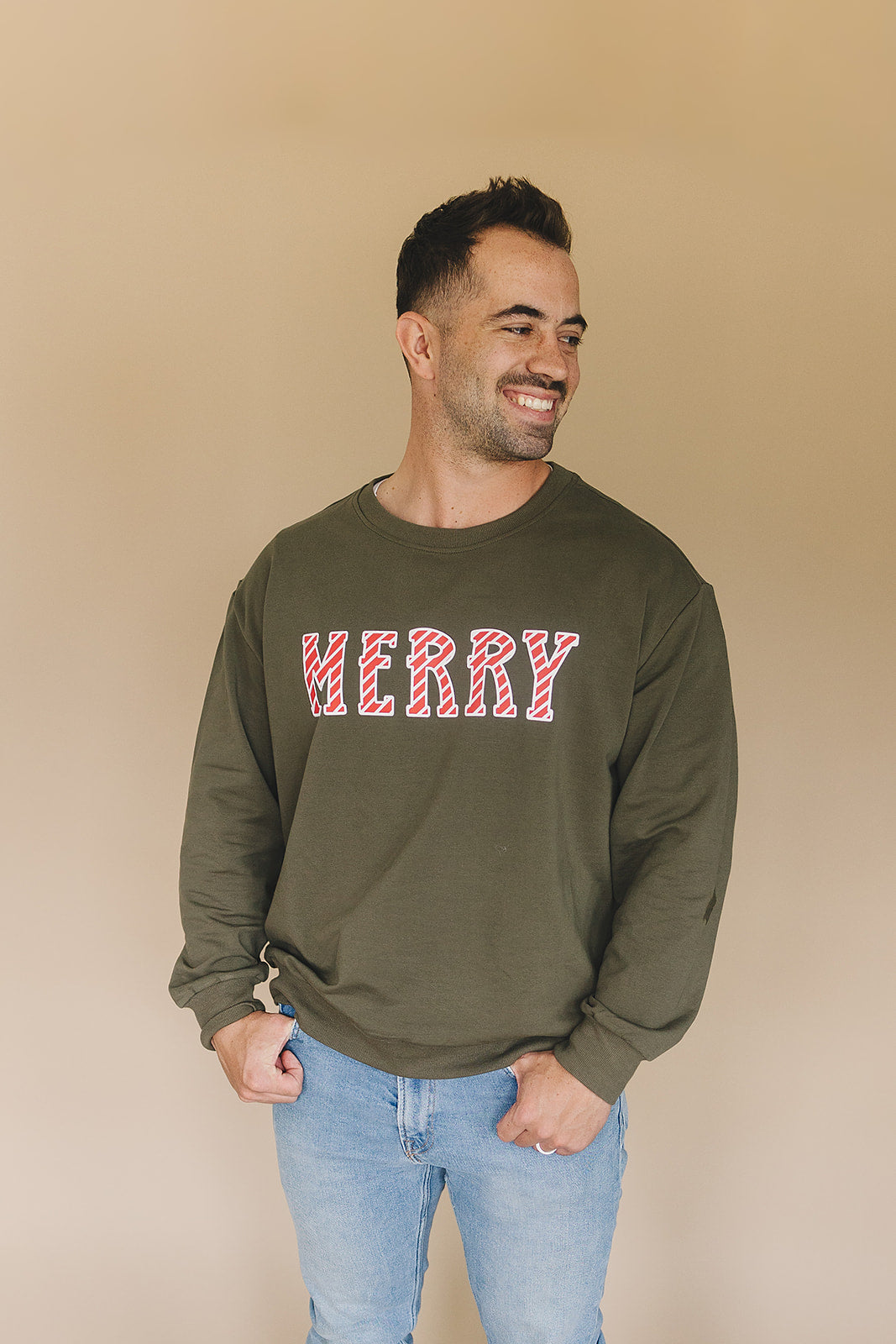 Olive Merry French Terry Crew Neck