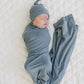 Dusty Blue Bamboo Stretch Swaddle