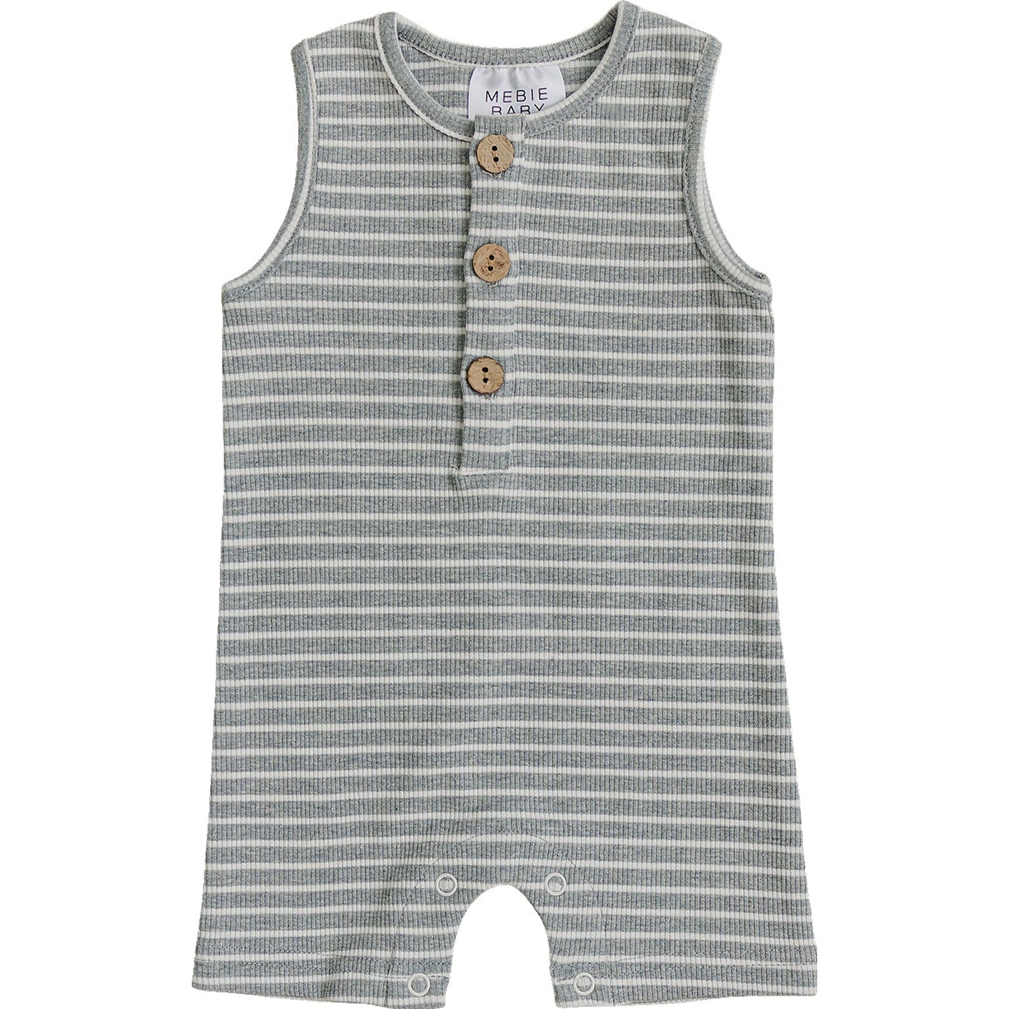 Grey Stripe Short Romper