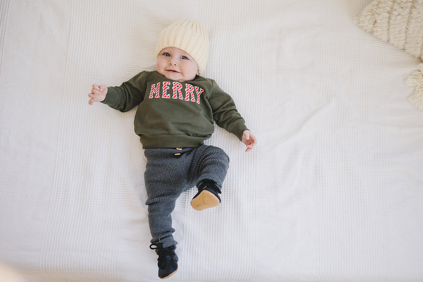 Olive Merry French Terry Crew Neck