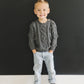 Charcoal Cable Knit Sweater