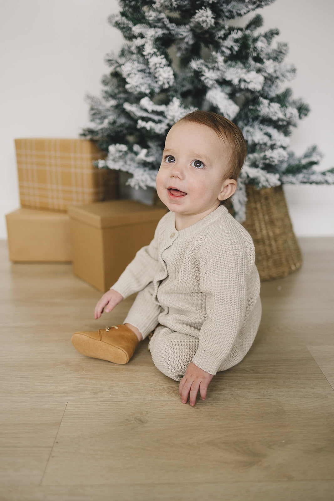 Heather Grey Knit Button Romper